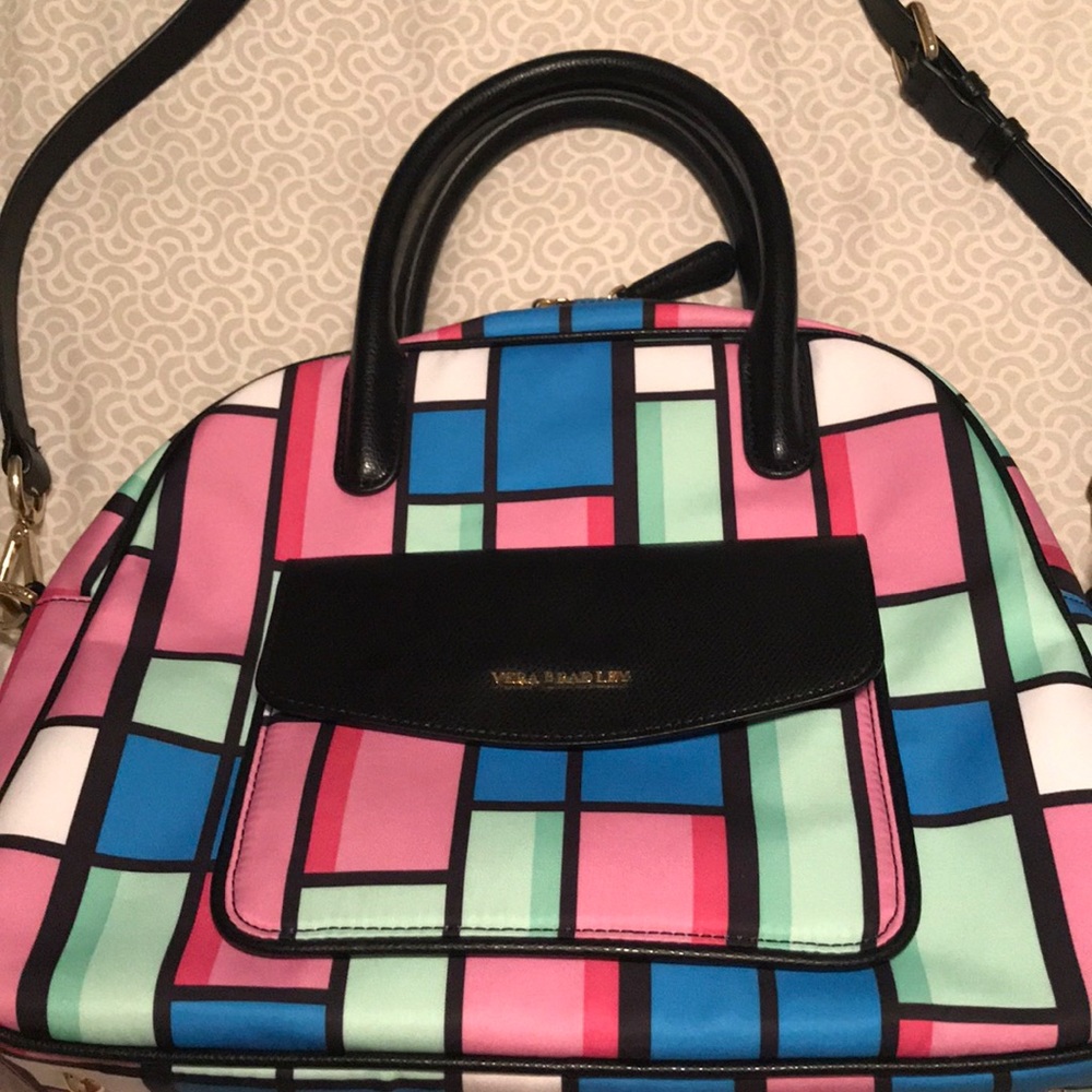 WT Vera Bradley Exotic Floral Grid Crossbody Bag